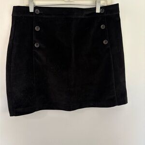 Greylin black velvet mini skirt